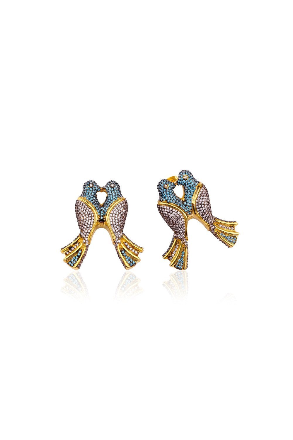 Bird Of Love Pembe & Aqua Küpe - 0