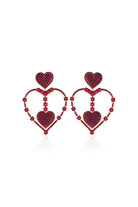 Secret Of Heart Ruby Büyük Kalpli Küpe - 0