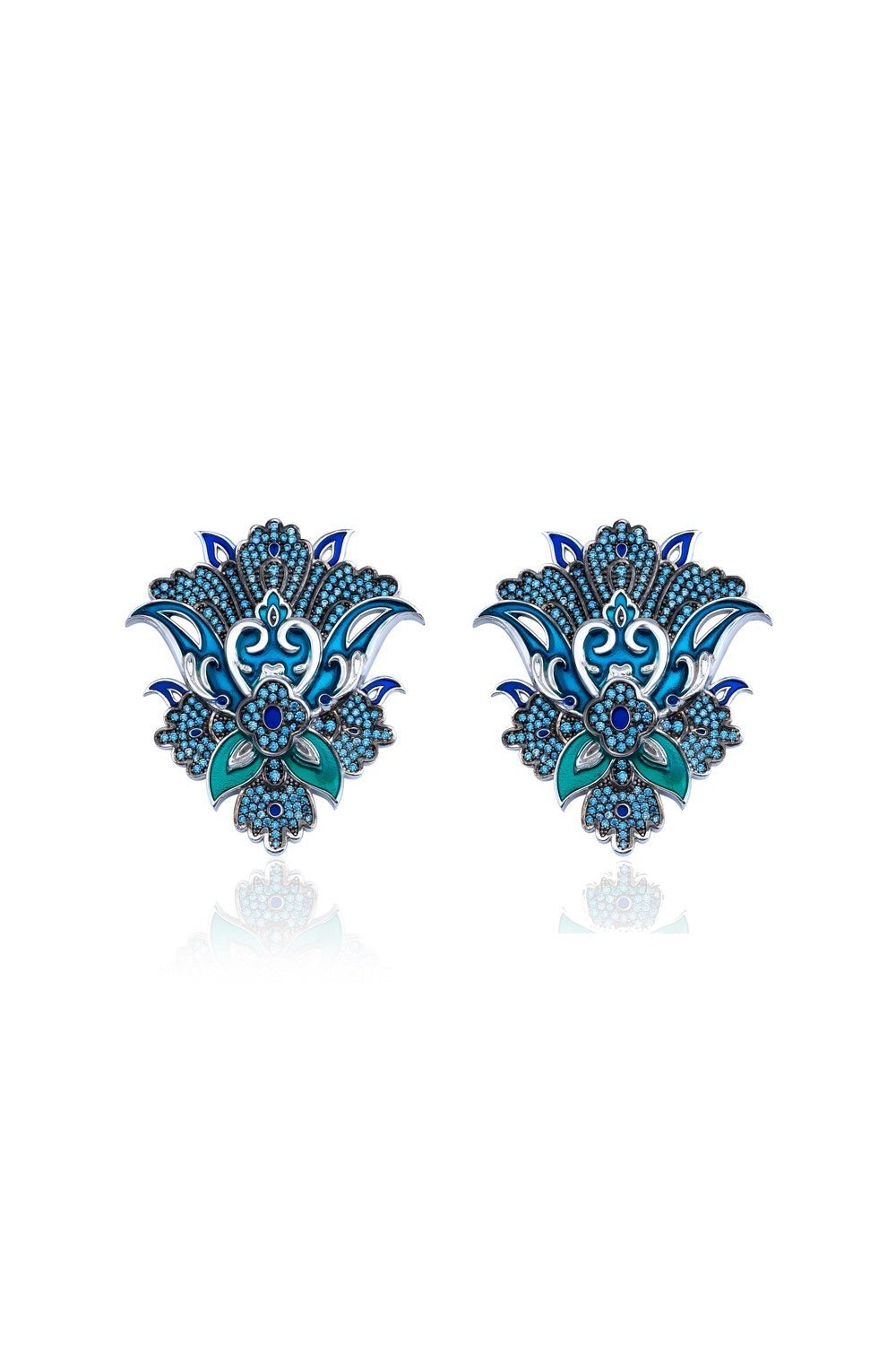 Royal World Aqua Kristal Küpe - 0