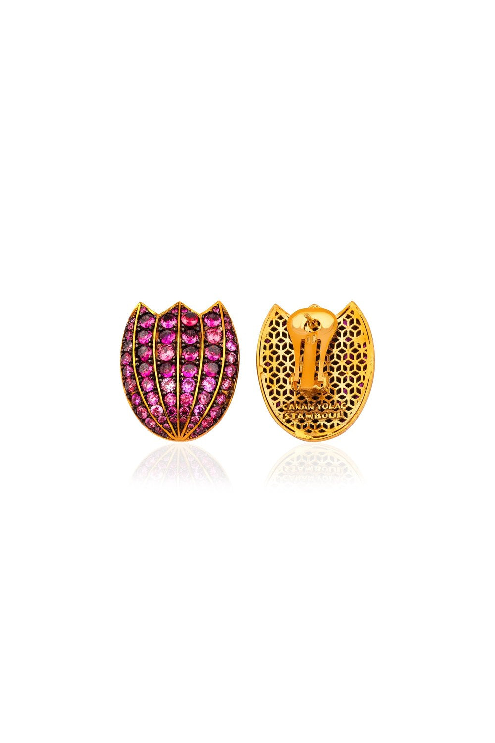 Lalezar Ruby Kristal Küpe - 0
