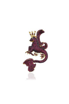 Secret Of Stamboul Burgundy Kristal Mitolojik Dragon Kolye / Broş - 0
