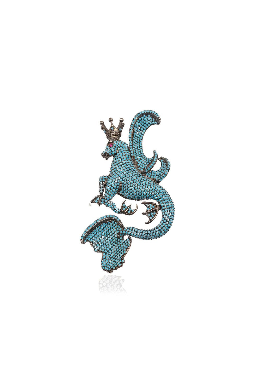 Secret Of The Universe Turkuaz Kristal Mitolojik Dragon Kolye / Broş - 0