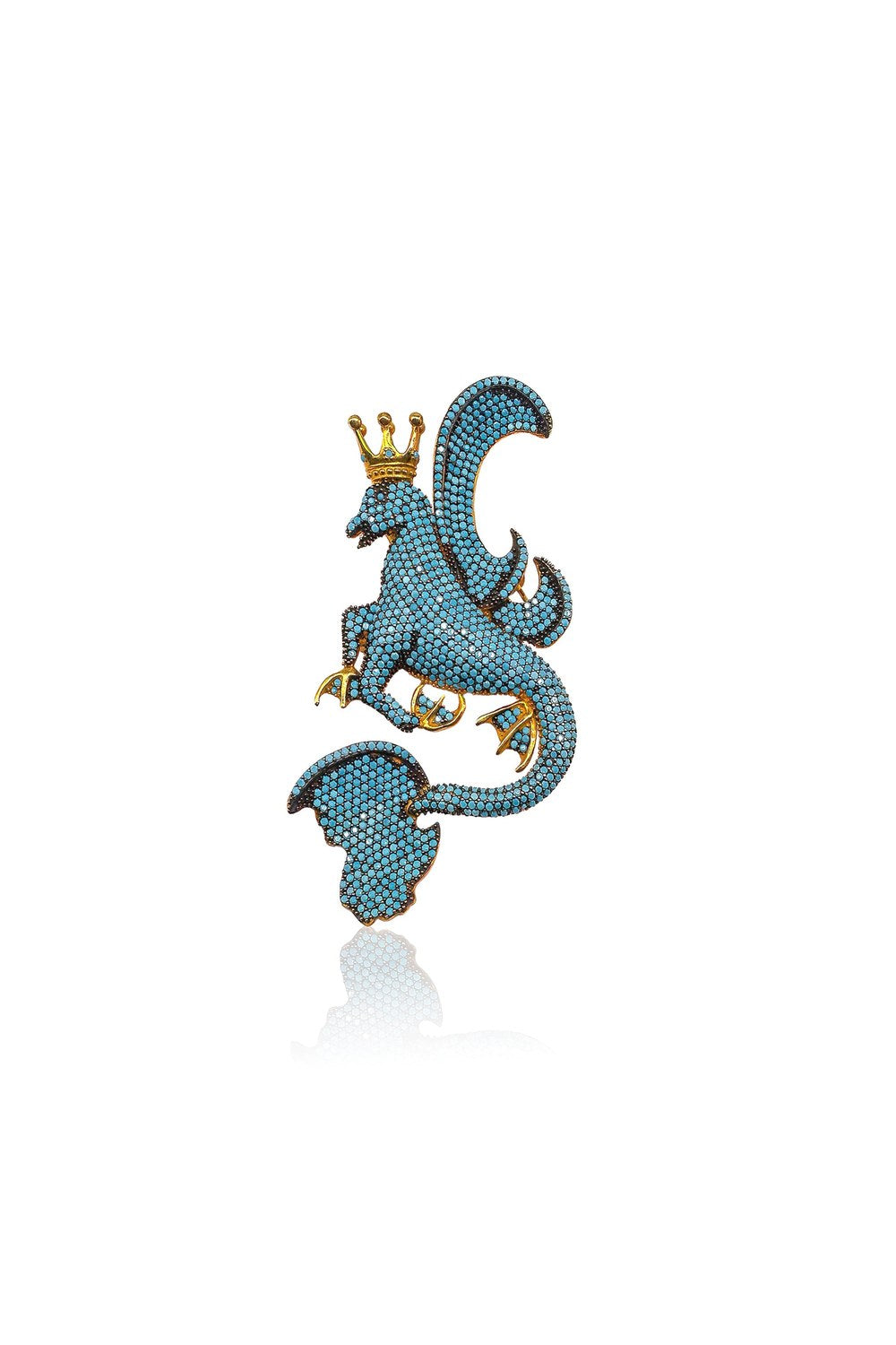 Secret Of The Universe Turkuaz Kristal Mitolojik Dragon Kolye / Broş - 0