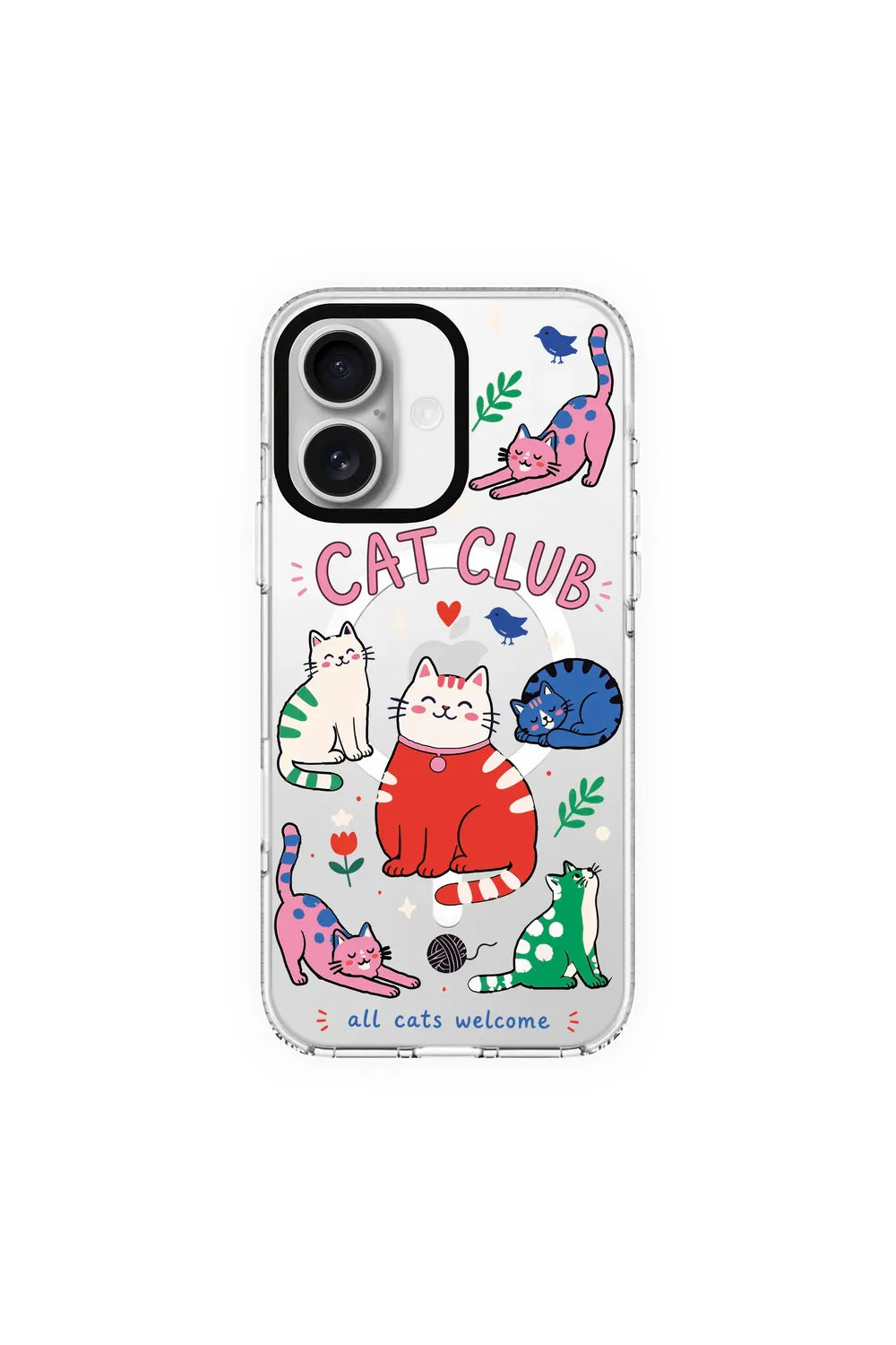 Cat Club Clear Kılıf Magsafe Özellikli - Iphone 16 Plus - 0