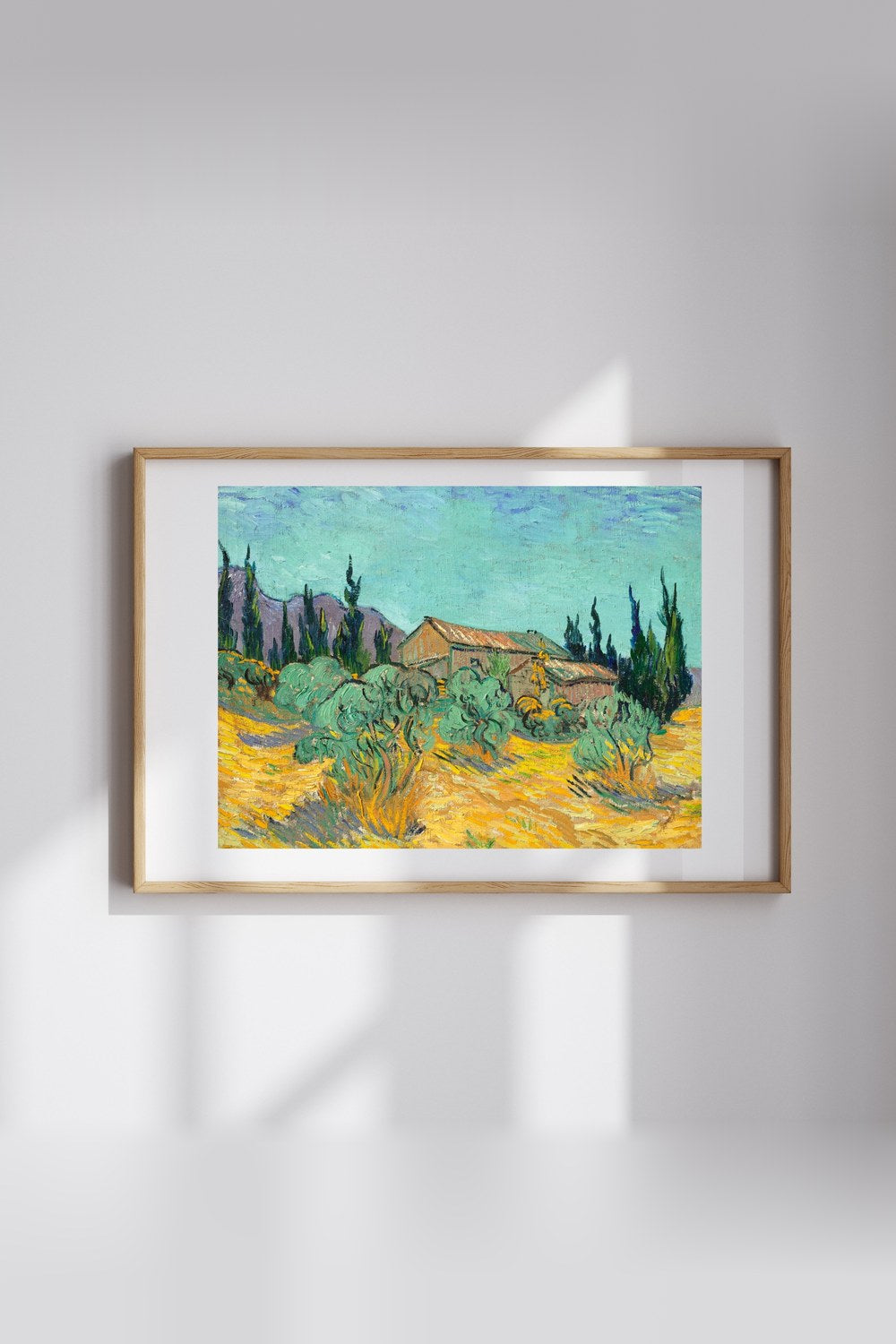 Vincent Van Gogh - Zeytin Ve Servi Ağaçları Arasında Ahşap Kulübeler - 3