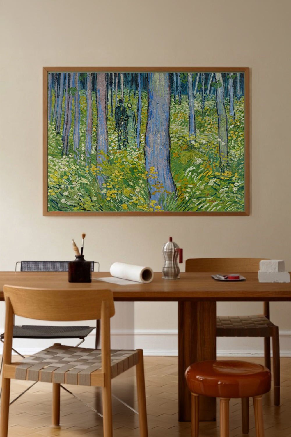 Vincent Van Gogh - İki Figürle Orman Altı - 2
