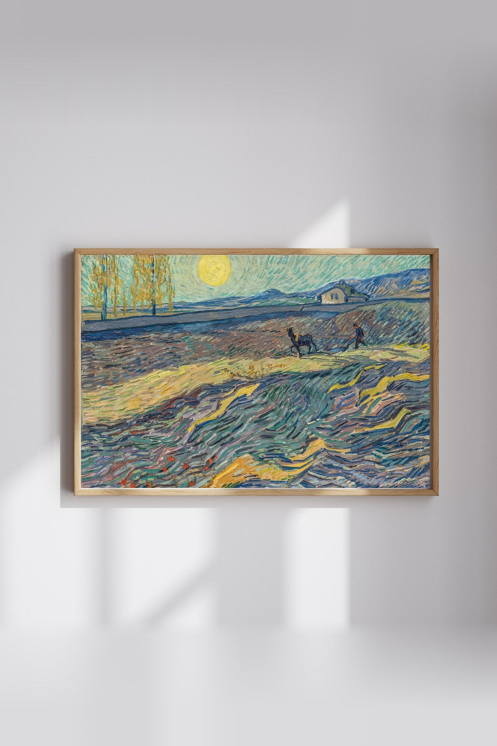 Vincent Van Gogh - Tarlada Çift Süren Köylü - 3