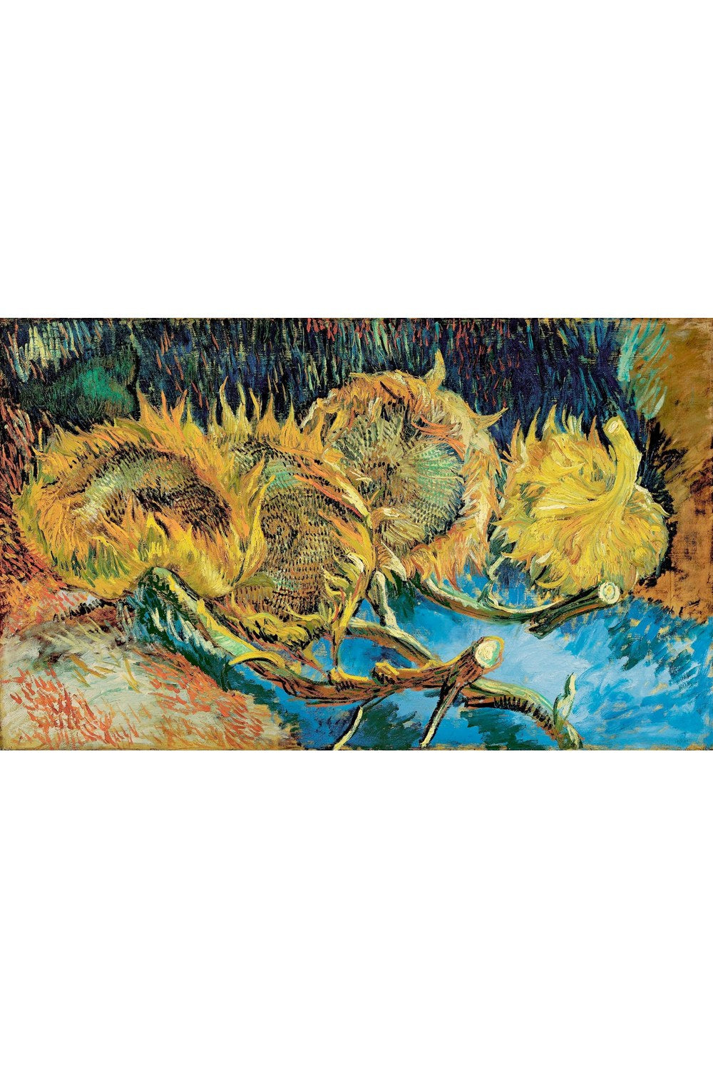 Vincent Van Gogh - Tohuma Dönmüş Dört Ayçiçeği - 1