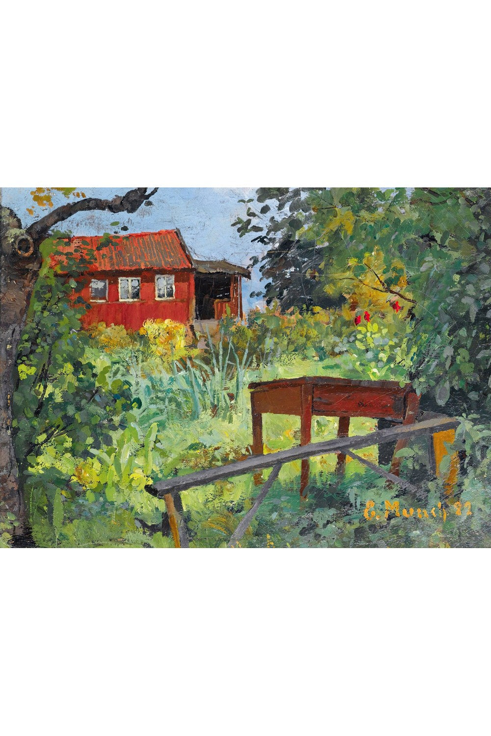 Edvard Munch - Kırmızı Evli Bahçe - 1