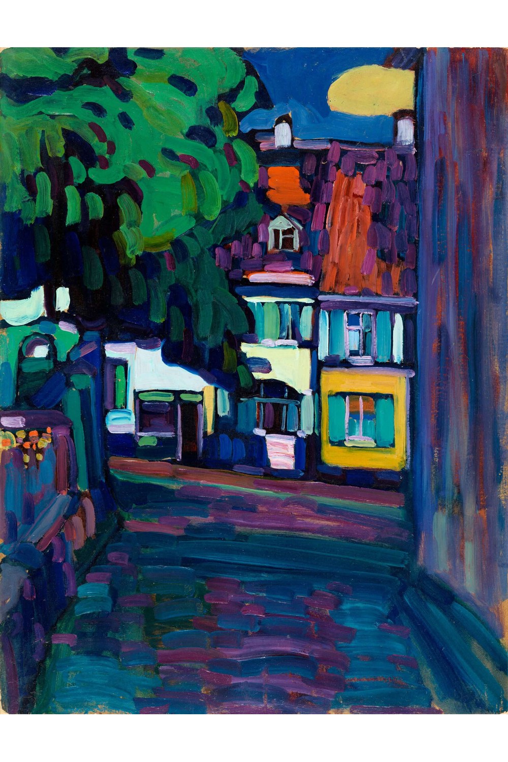 Wassily Kandinsky - Murnau Obermarkt'taki Evler - 1