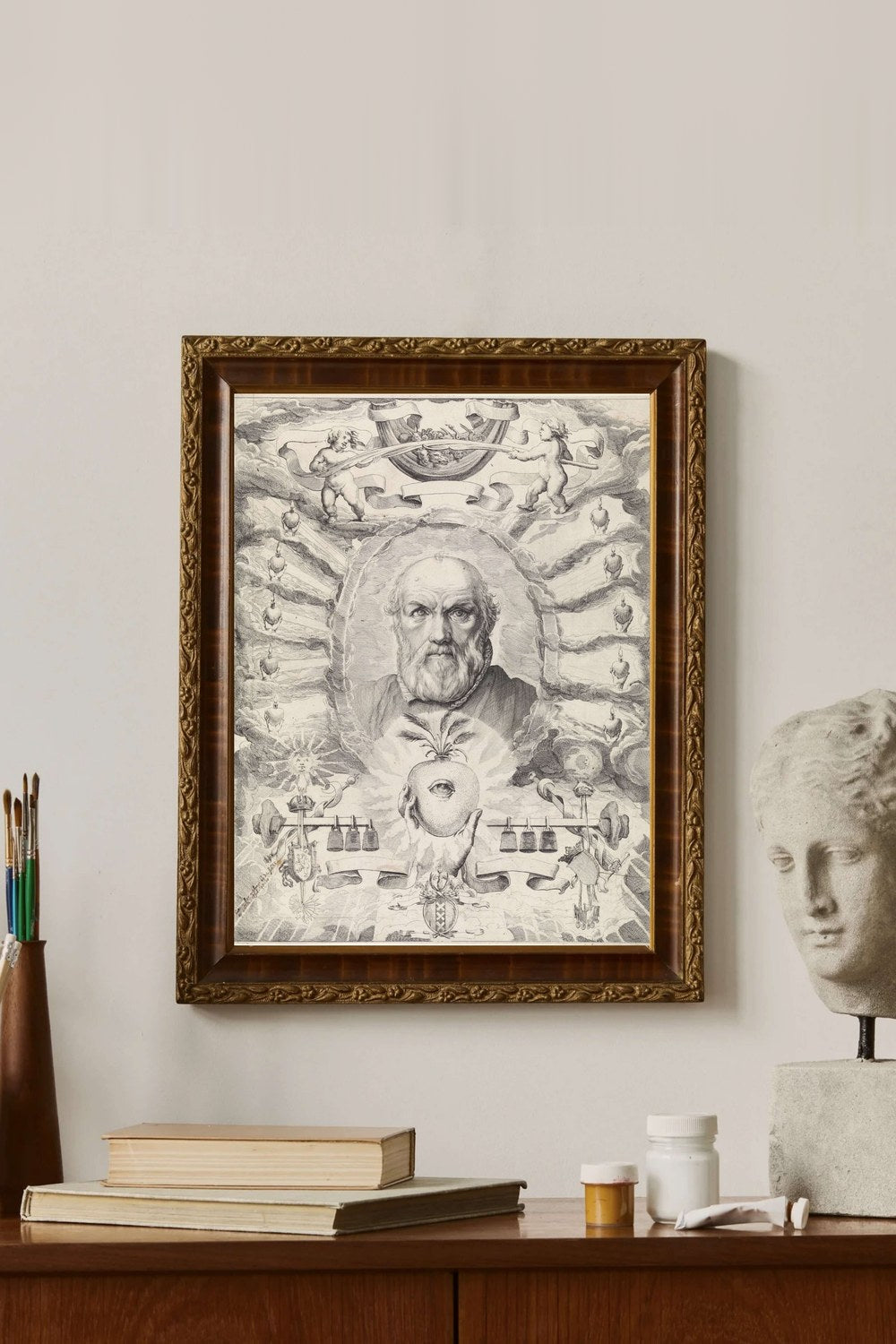 Theodor Matham - Dirck Volckertsz. Coornhert'in Alegorik Çerçeve İçindeki Portresi - 3