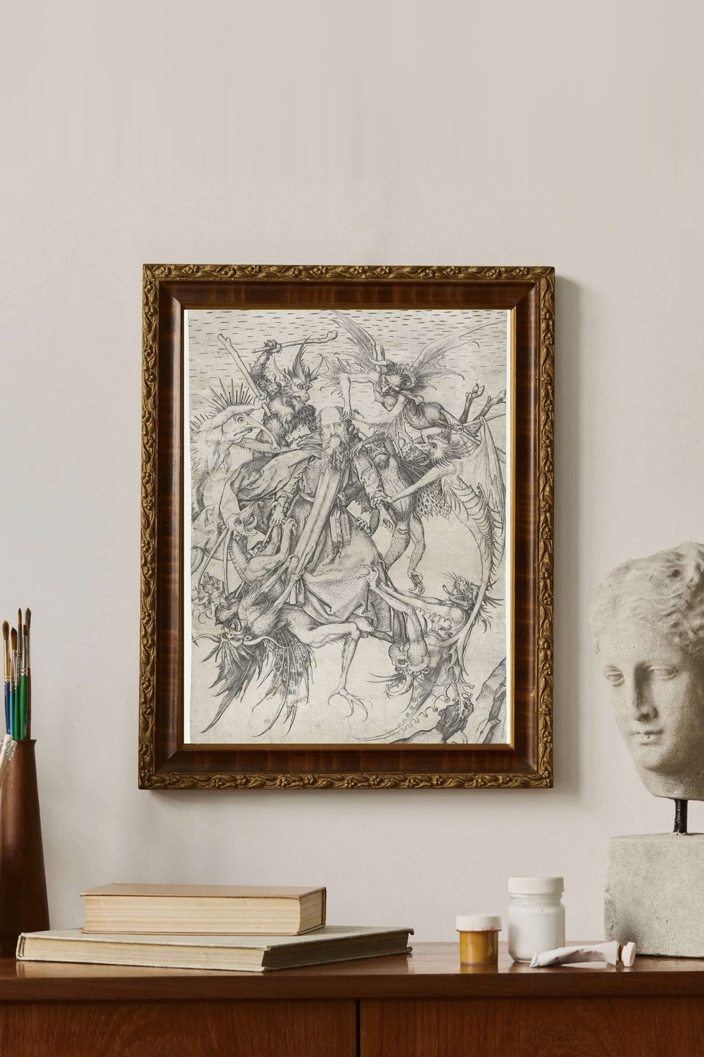Martin Schongauer - Aziz Antonius'un Baştan Çıkarılması - 3