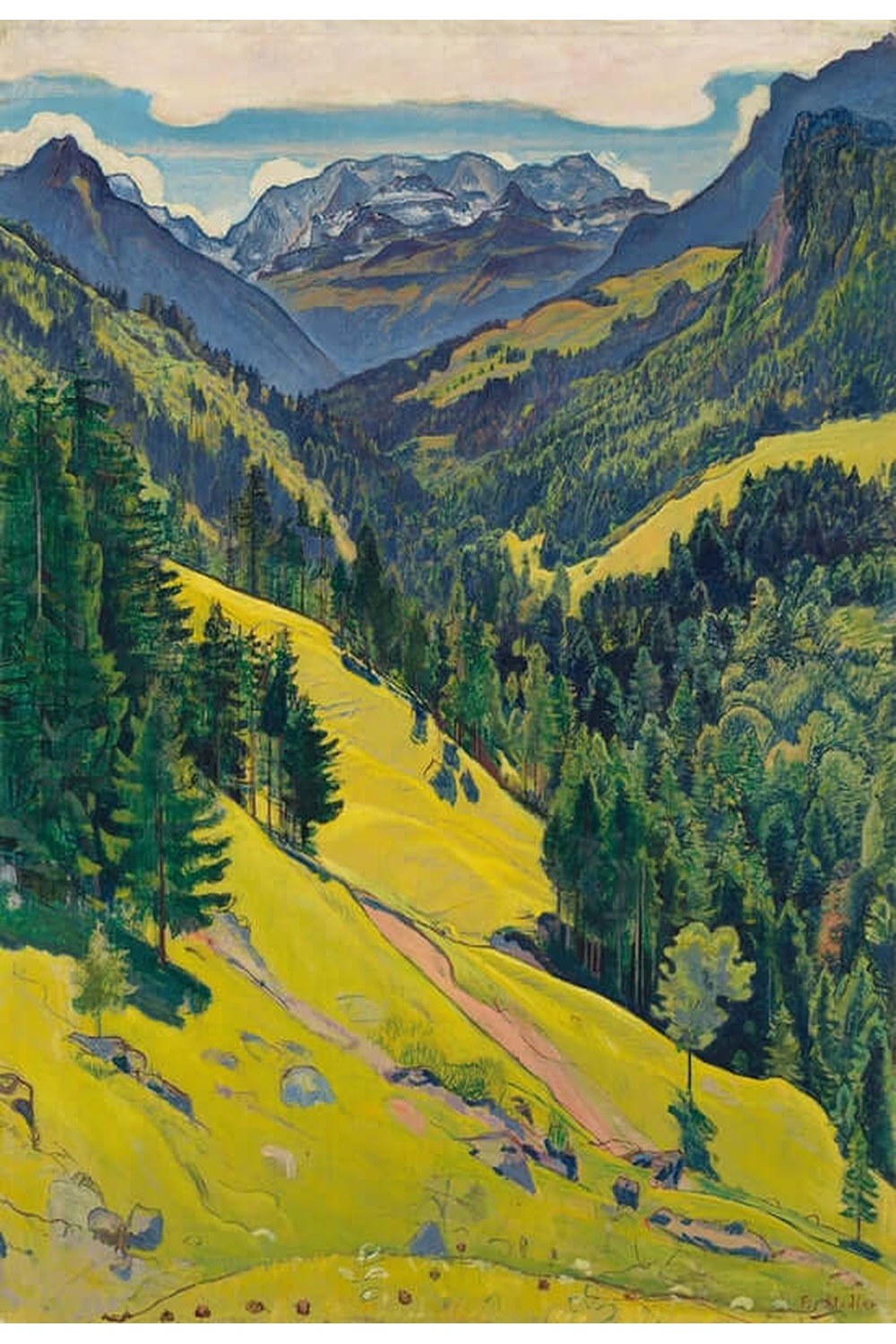 Ferdinand Hodler - Blüemlisalp Masifi Ile Kien Vadisi - 1