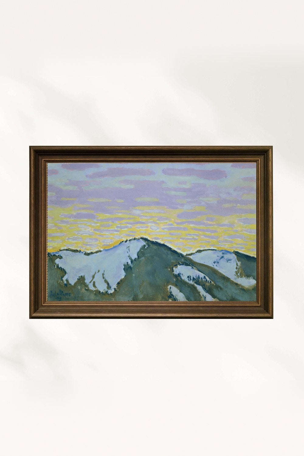 Koloman Moser - Alacakaranlıkta Karlı Dağ Zirveleri - 0