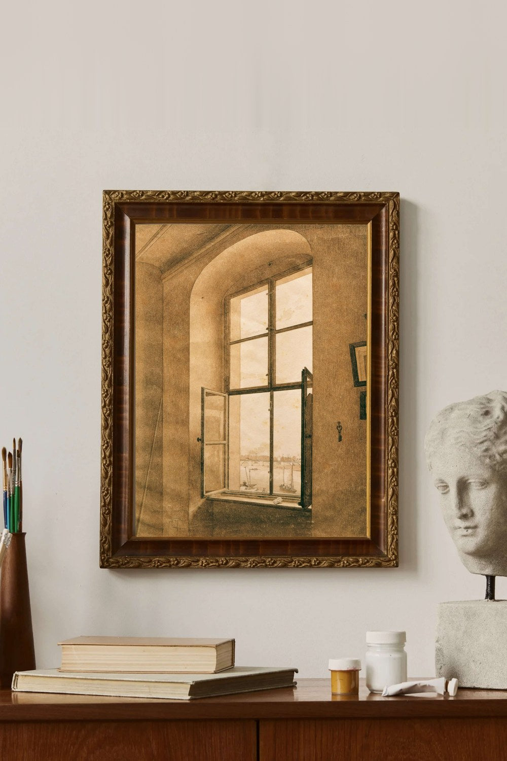 Caspar David Friedrich - Sanatçının Dresden’Deki Atölyesinden Elbe’Ye Bakış - 3