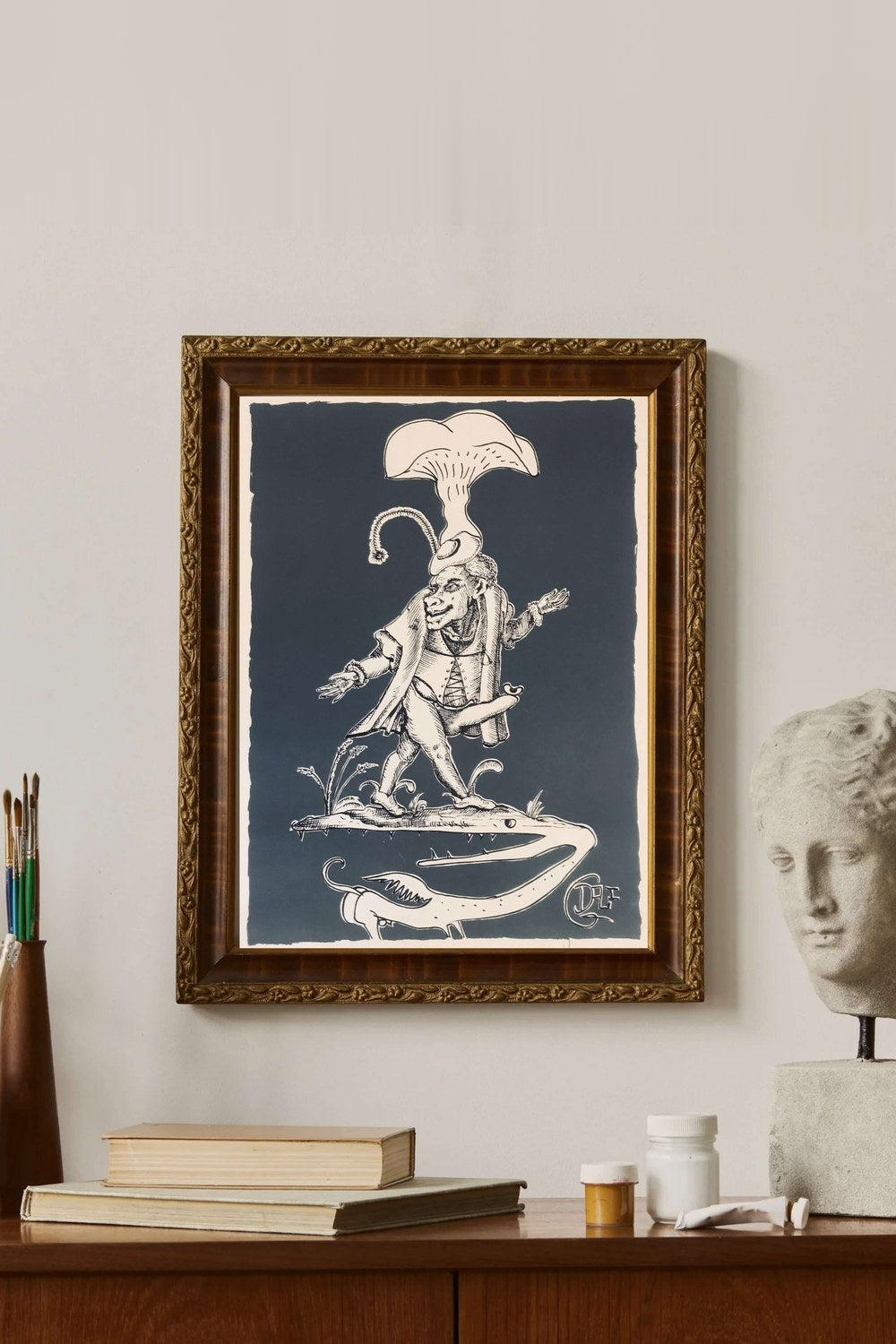 Salvador Dalí - Dişli Anka Kuşu Üzerinde Mantar Figürü - 3