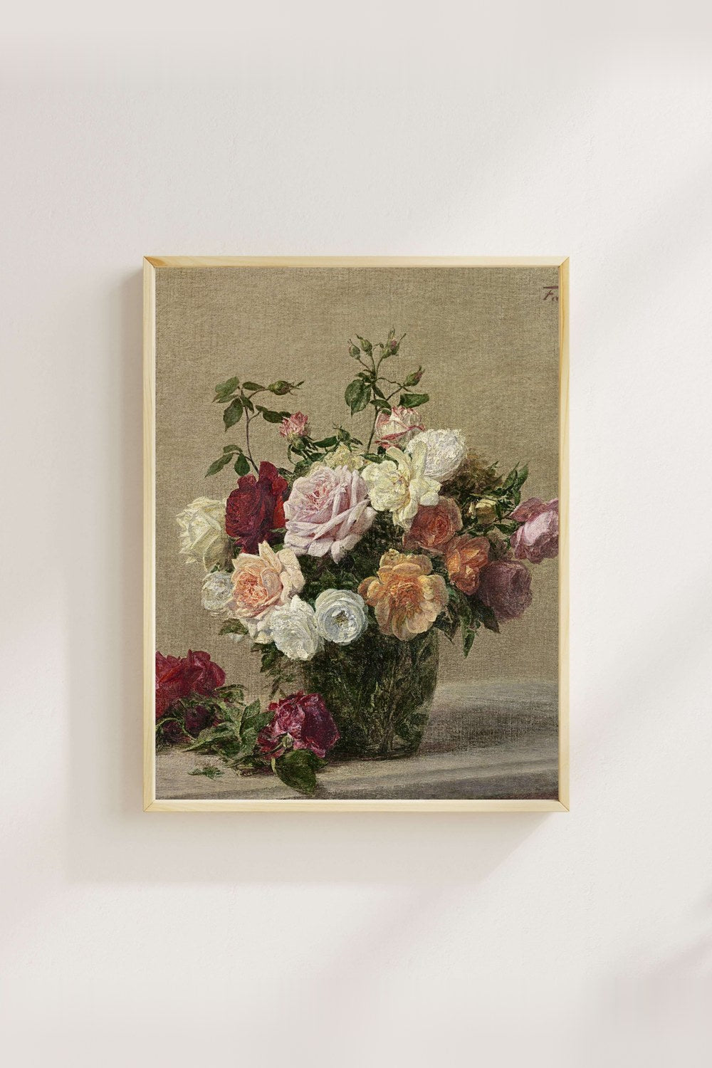 Henri Fantin-Latour - Cam Kürede Güller - 4