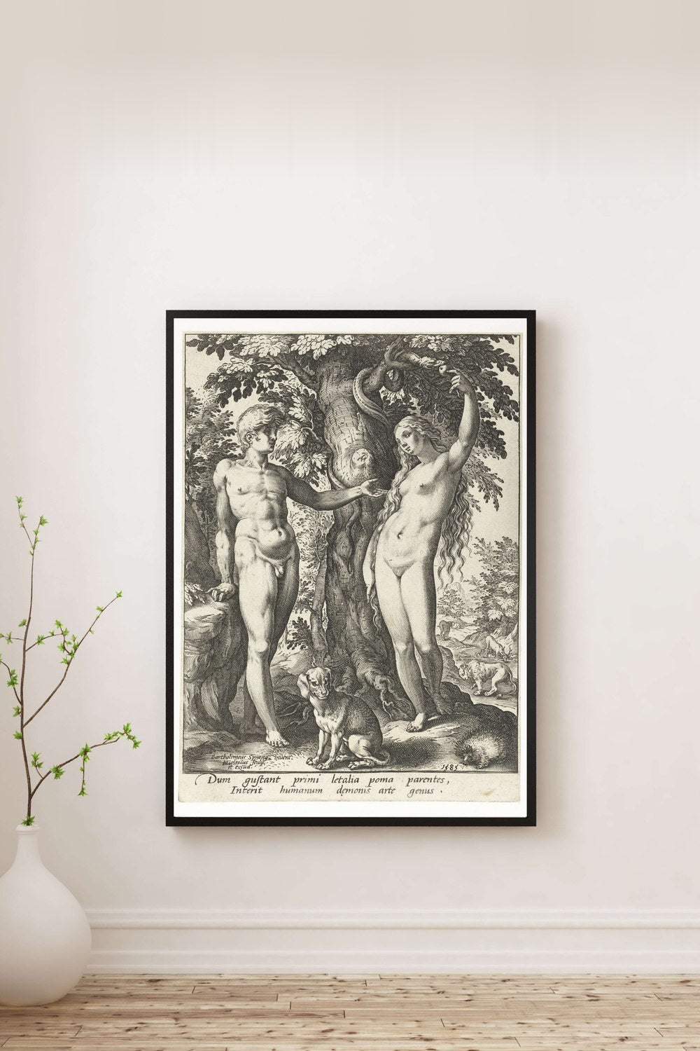 Hendrick Goltzius - Âdem Havva Ve Yılan - 0
