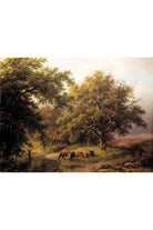 Barend Cornelis Koekkoek - Orman Kenarında Dere - 1
