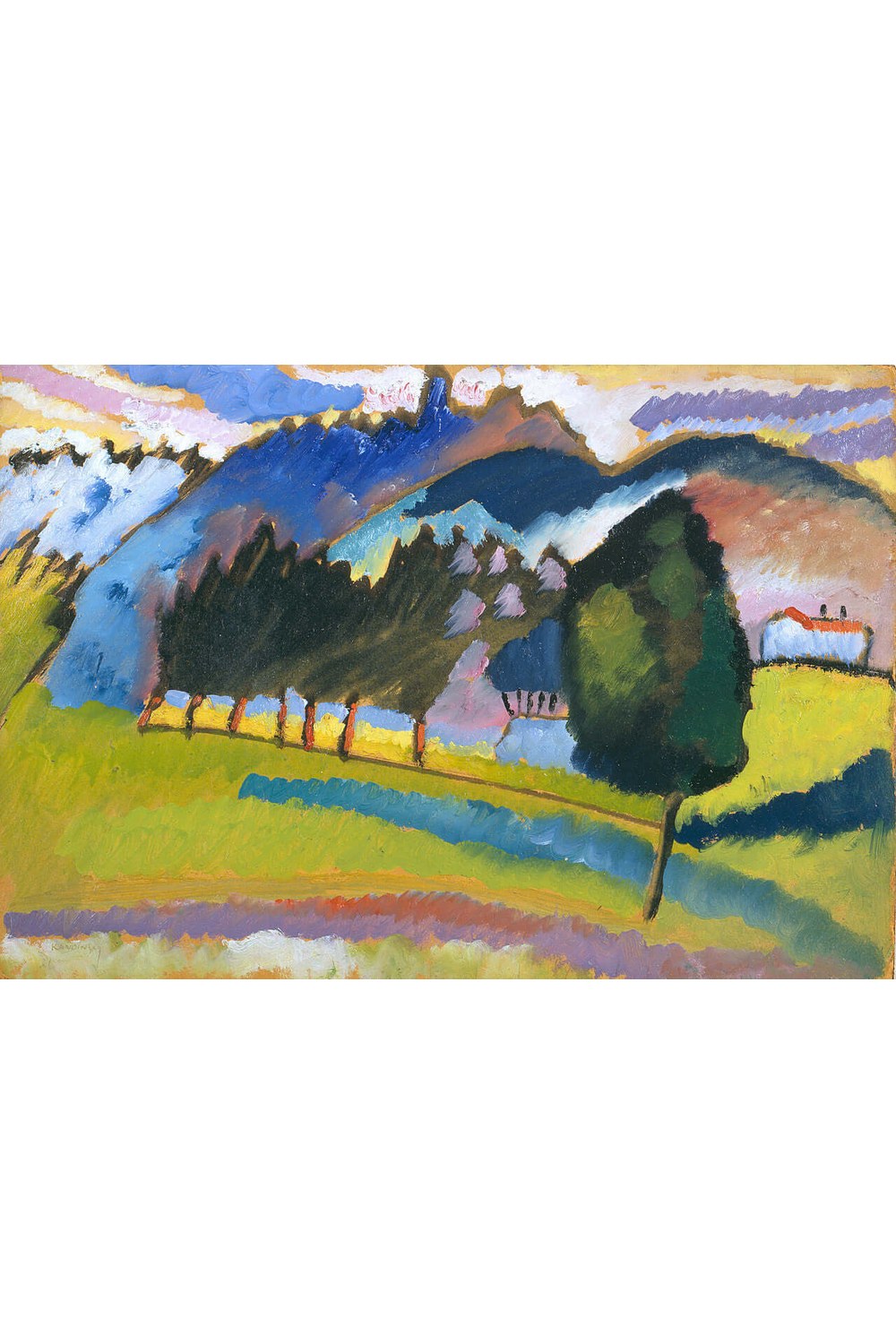 Wassily Kandinsky - Dalgalı Tepelerle Manzara - 1