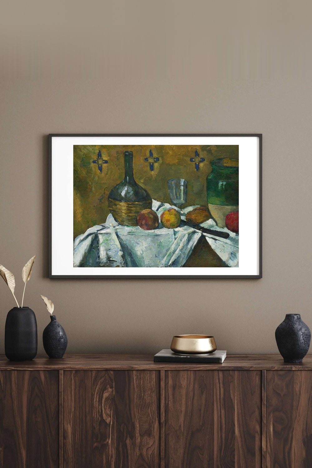 Paul Cézanne - Natürmort - Şişe Bardak Ve Sürahi - 3