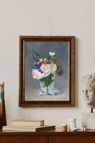 Édouard Manet - Kristal Vazoda Çiçekler - 2
