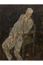 Egon Schiele - Yaşlı Bir Adamın Portresi Johann Harms - 1