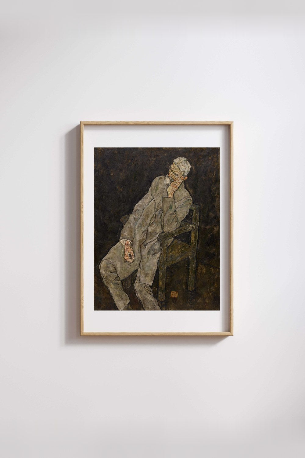 Egon Schiele - Yaşlı Bir Adamın Portresi Johann Harms - 3