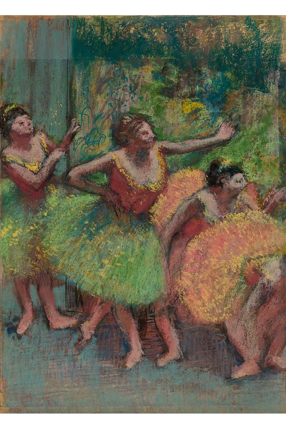Edgar Degas - Yeşil Ve Sarı Dansçılar - 1