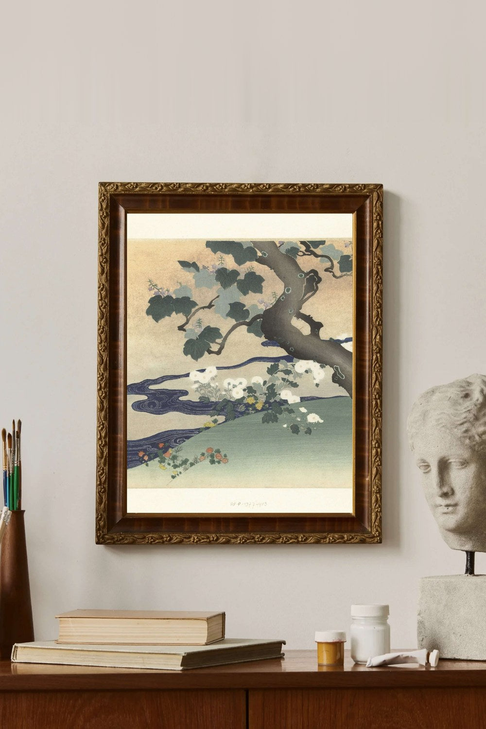 Tsukioka Kōgyo - Ağaç Ve Krizantemler - 2