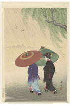 Ohara Koson - Yağmur Altında İki Kadın - 1