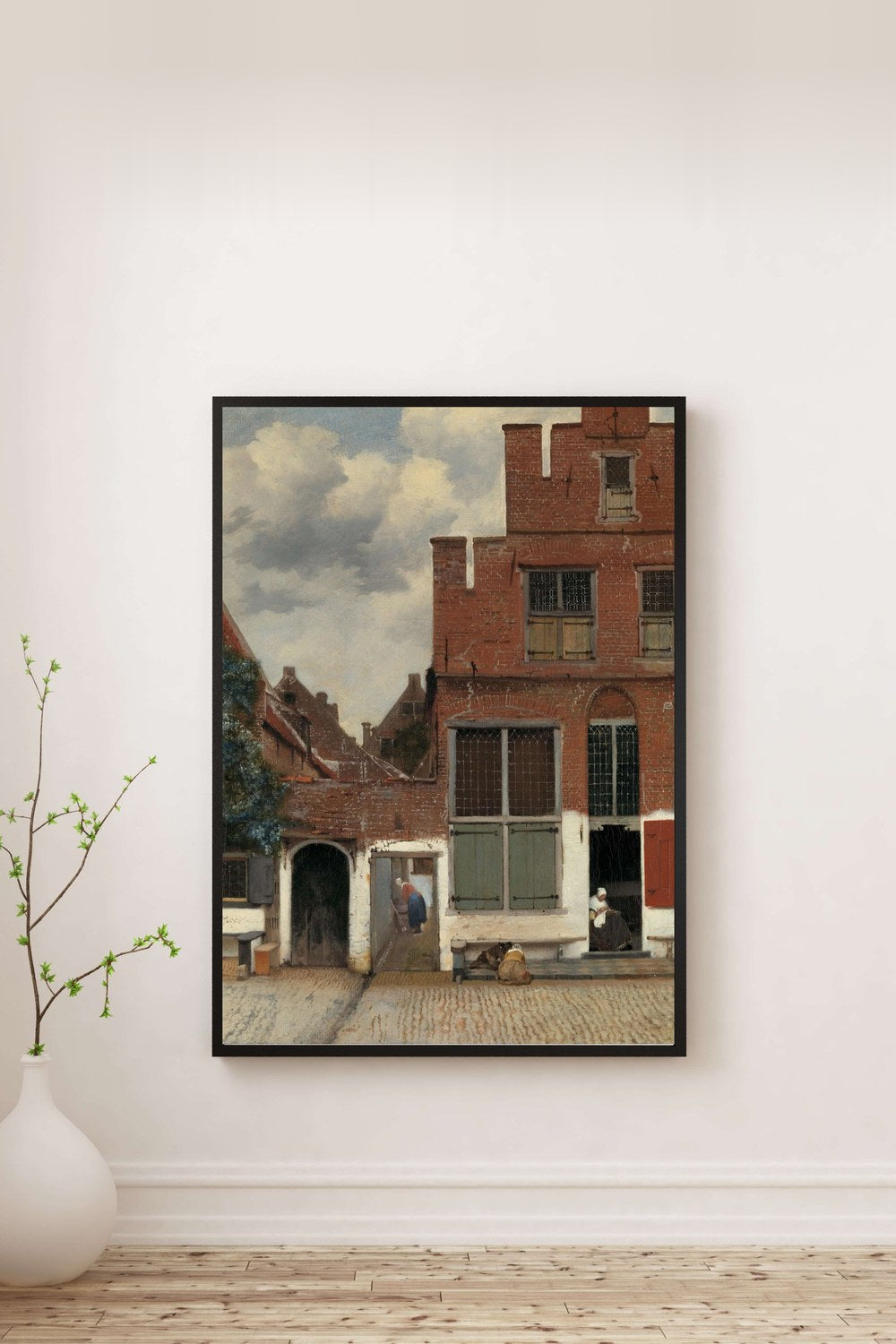 Johannes Vermeer - Delft'teki Küçük Sokak Olarak Bilinen Evlerin Görünümü - 0