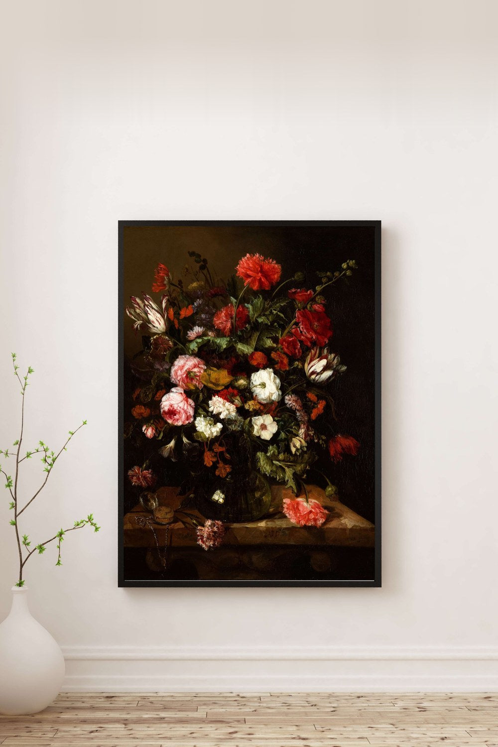 Abraham Van Beijeren - Saatli Çiçek Natürmortu - 0