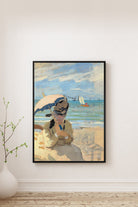 Claude Monet - Trouville Plajı'nda Oturan Camille - 0