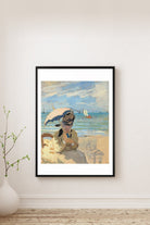 Claude Monet - Trouville Plajı'nda Oturan Camille - 2
