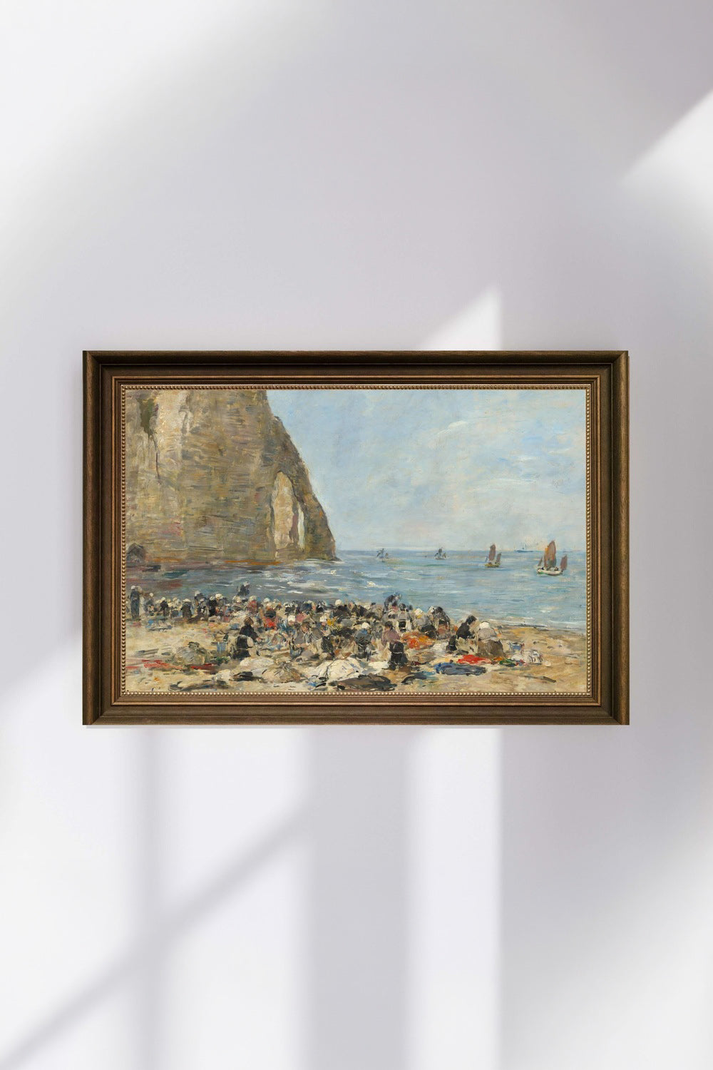 Eugène Boudin - Etretat Sahilinde Çamaşır Yıkayan Kadınlar - 0