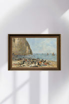 Eugène Boudin - Etretat Sahilinde Çamaşır Yıkayan Kadınlar - 0