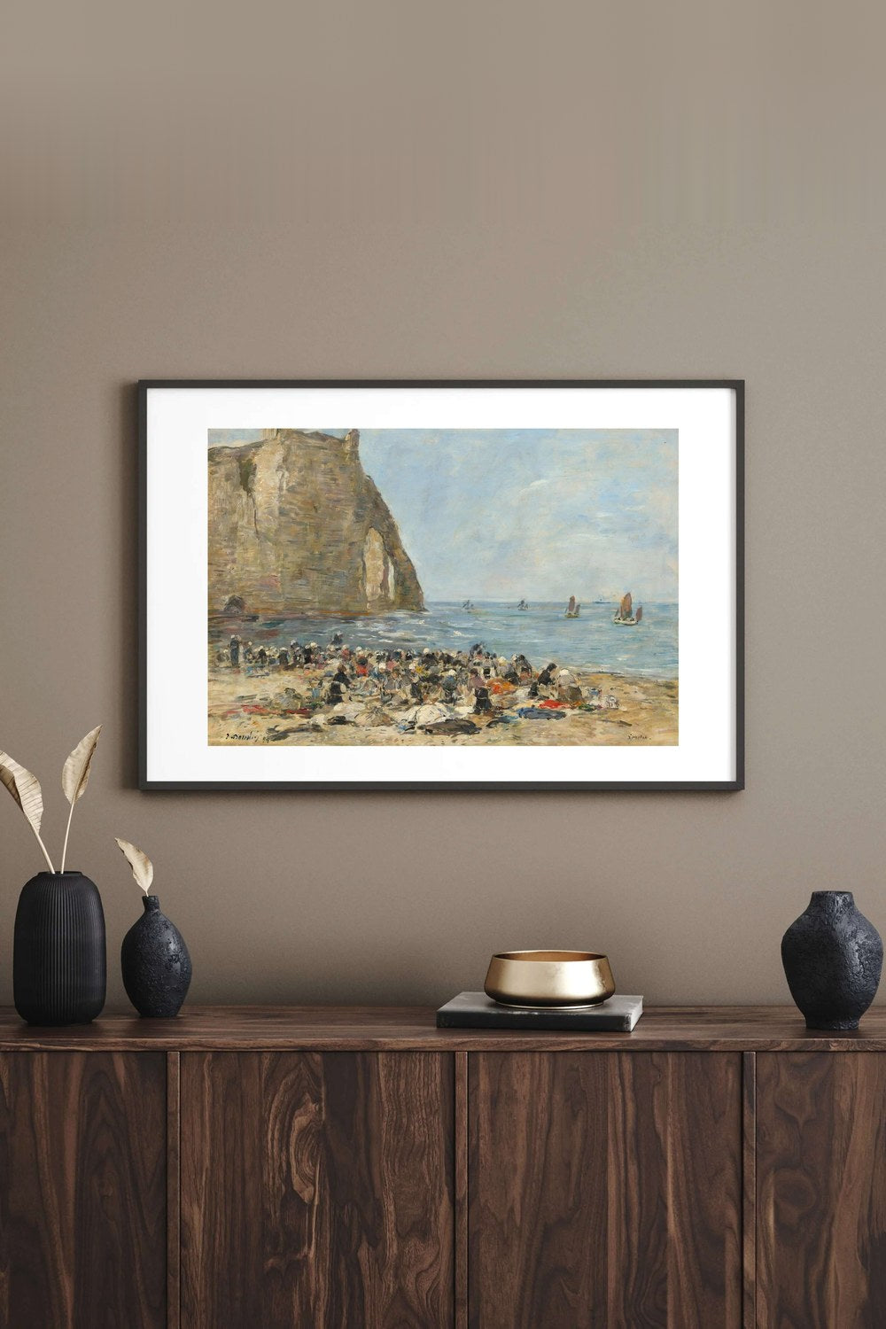 Eugène Boudin - Etretat Sahilinde Çamaşır Yıkayan Kadınlar - 2
