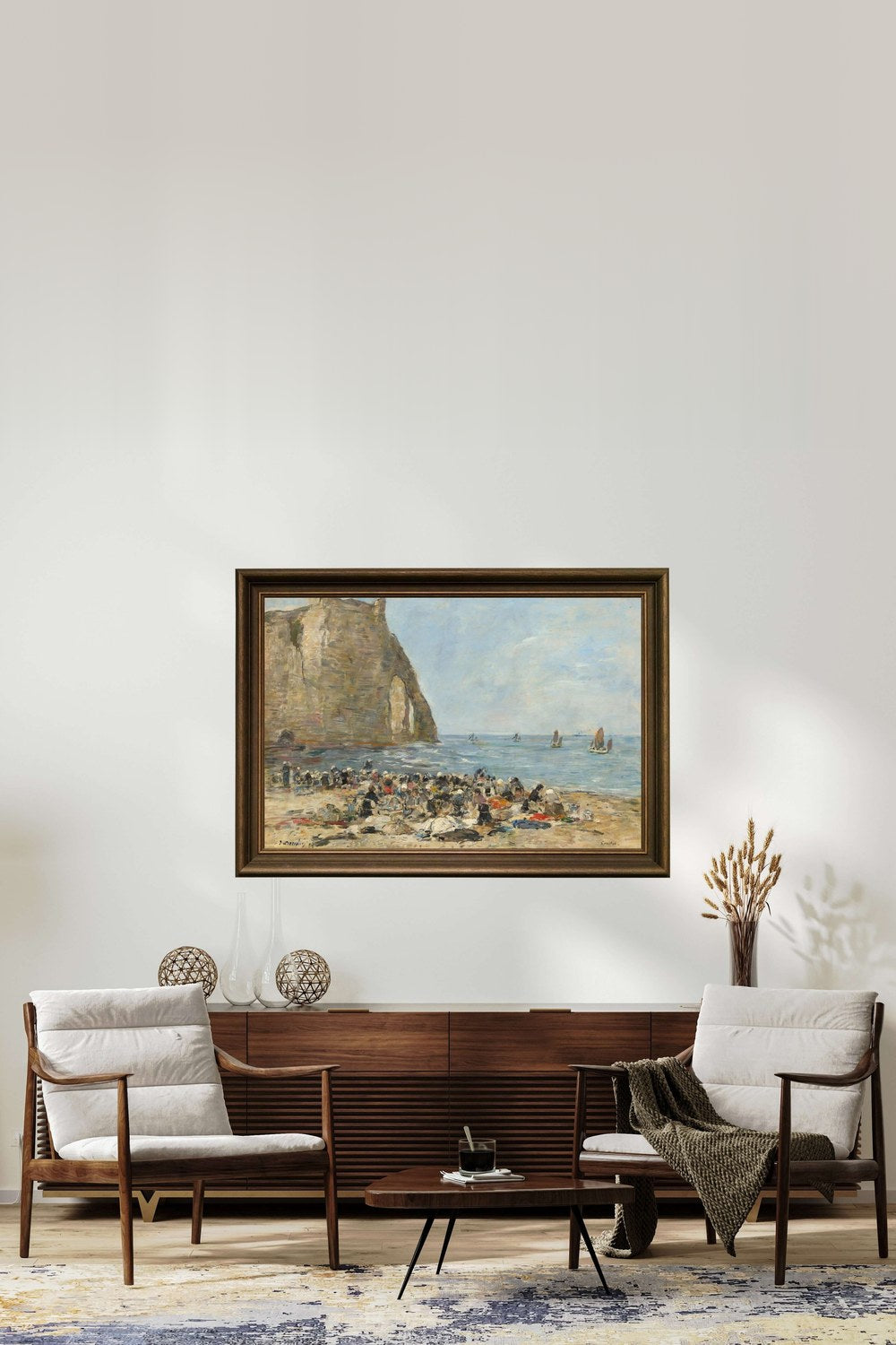 Eugène Boudin - Etretat Sahilinde Çamaşır Yıkayan Kadınlar - 3