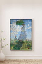 Claude Monet - Şemsiyeli Kadın Madame Monet Ve Oğlu - 0