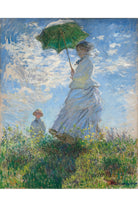 Claude Monet - Şemsiyeli Kadın Madame Monet Ve Oğlu - 1