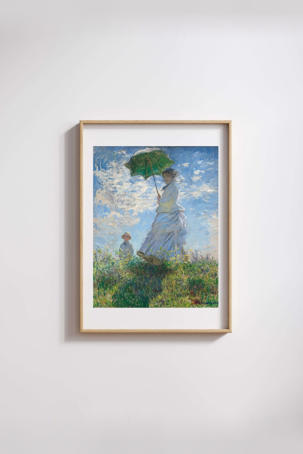 Claude Monet - Şemsiyeli Kadın Madame Monet Ve Oğlu - 3