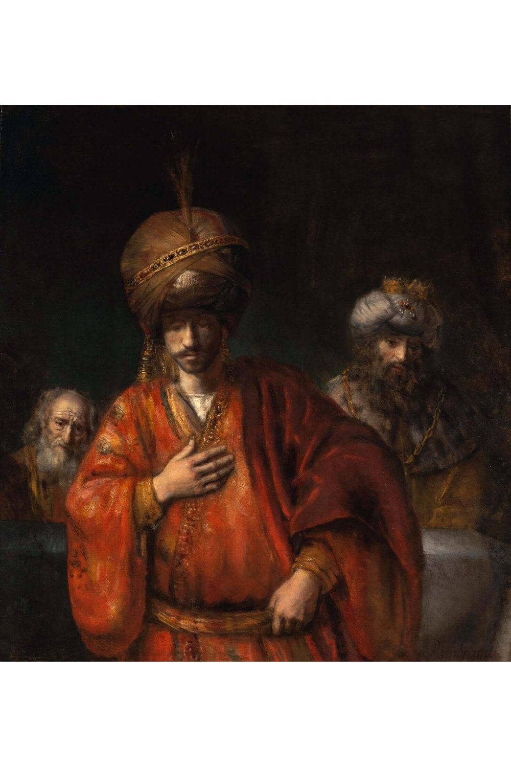 Rembrandt Van Rijn - Haman Kaderini Fark Ediyor - 1