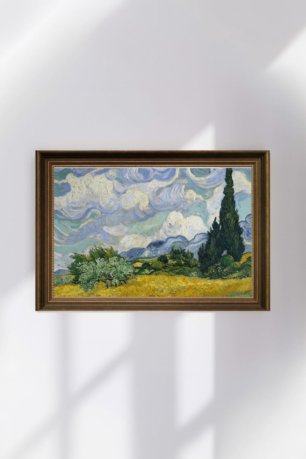 Vincent Van Gogh - Selvi Ağaçlı Buğday Tarlası - 0