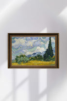 Vincent Van Gogh - Selvi Ağaçlı Buğday Tarlası - 0