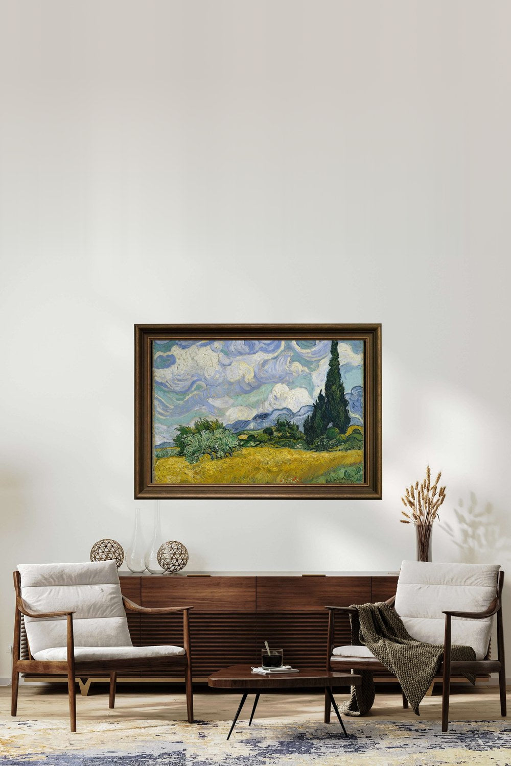 Vincent Van Gogh - Selvi Ağaçlı Buğday Tarlası - 2