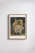 Egon Schiele - Çömelmiş İnsan Çifti Aile - 3