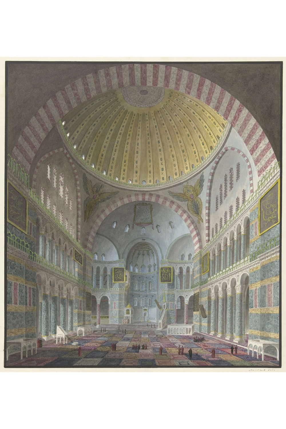 George Antoine Prosper Marilhat - Ayasofya'nın İç Mekânı - 1