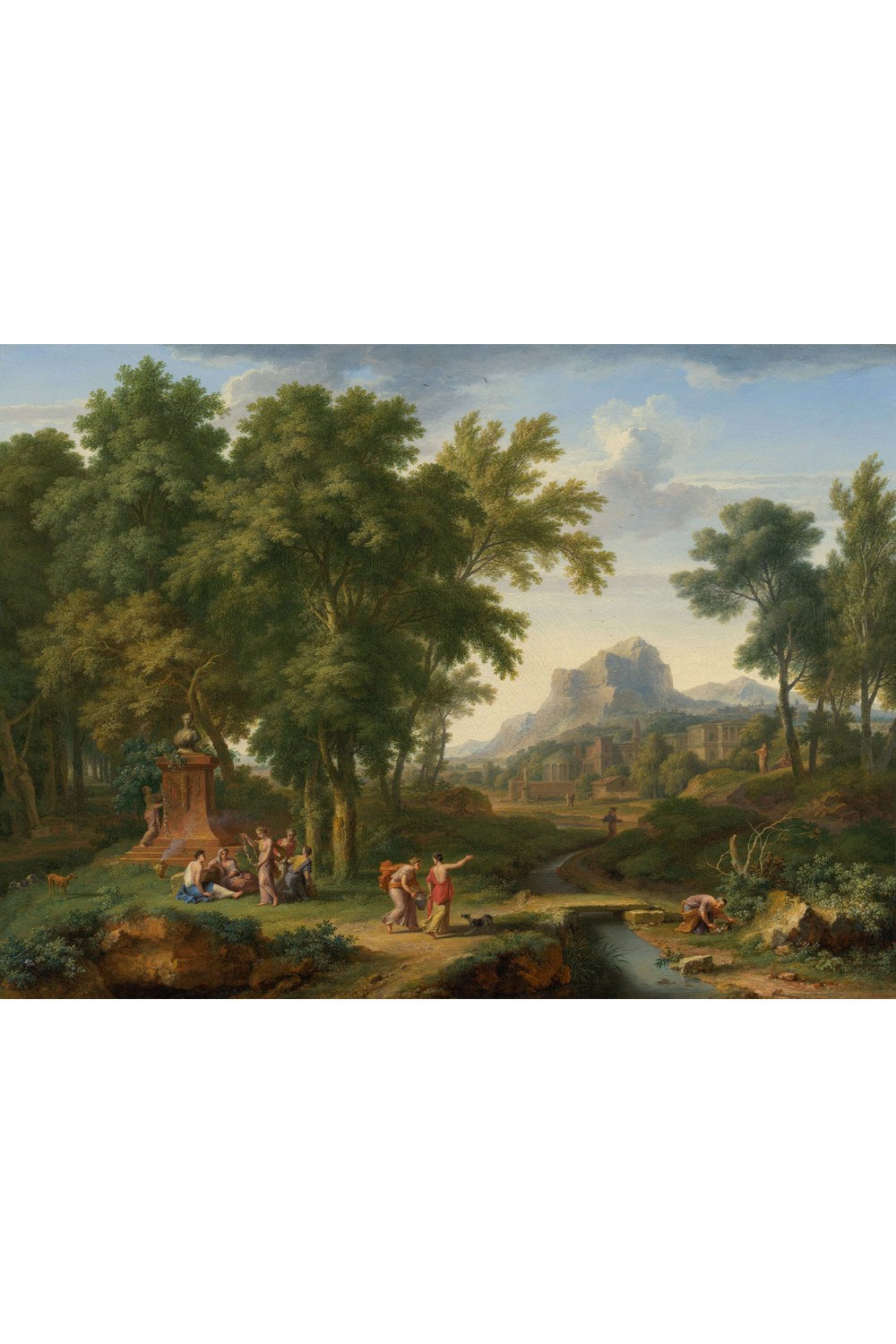 Jan Van Huysum - Flora Büstüyle Arkadya Manzarası - 1