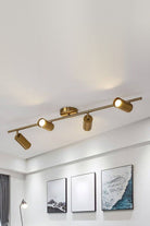 Jimmy Metal Modern 4'lü Eskitme Kaplama Led Spot Hareketli Avize - 0